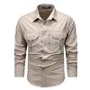 Camicia Estiva da Uomo a Maniche Corte Traspirante da Lavoro per Esterno Casual con Tasca Camicie da Campeggio