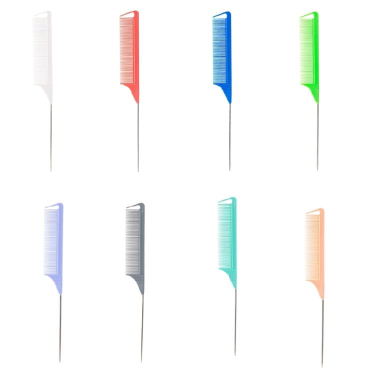 Anti-static Carbon Fibre Metal Pin Tail Comb Salon Hair Comb Pin Tail Comb