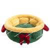 Cat and dog Christmas nest cat Christmas nest small dog semi-closed winter thickened warm Christmas pet nest mat