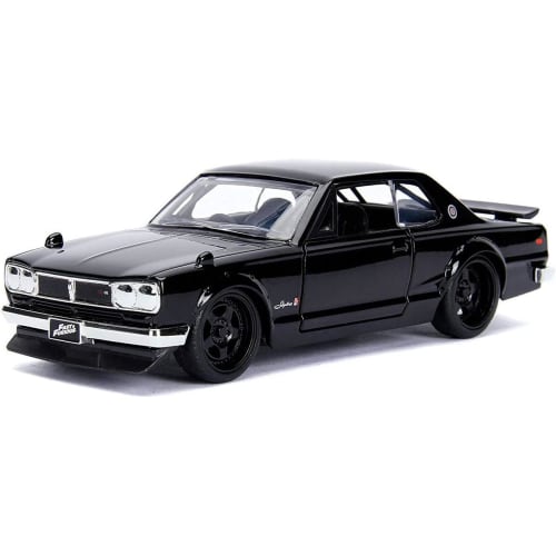 JADA TOYS 1/32 Scale Fast and Furious Nissan Skyline 2000 GT-R 1971 Black Brian Diecast Model Car