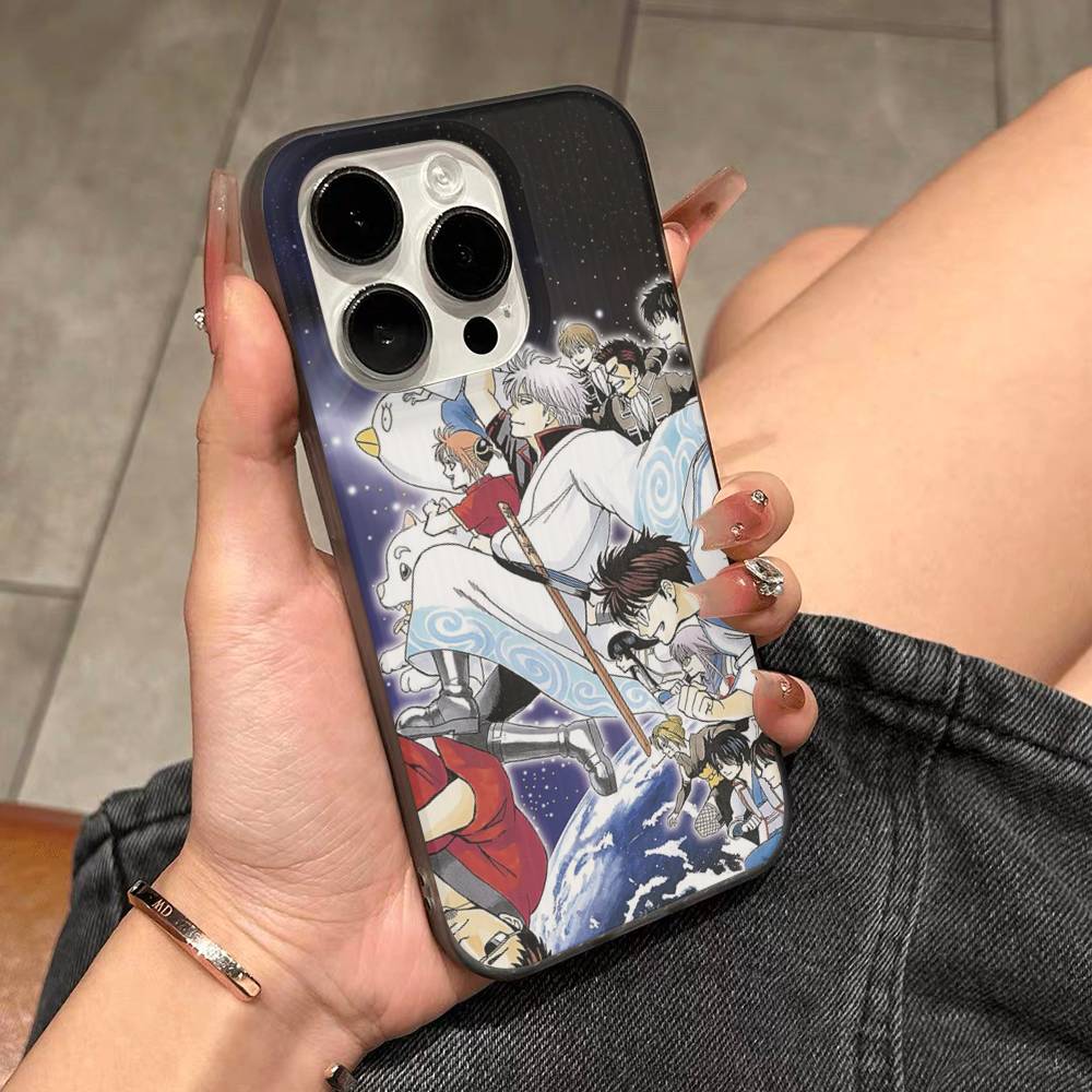Lustige Anime GINTAMA Für IPhone 17 16 15 Plus Pro Max 12 14 Plus 11 13 Welle Wellige Streifen Funda Handyhülle