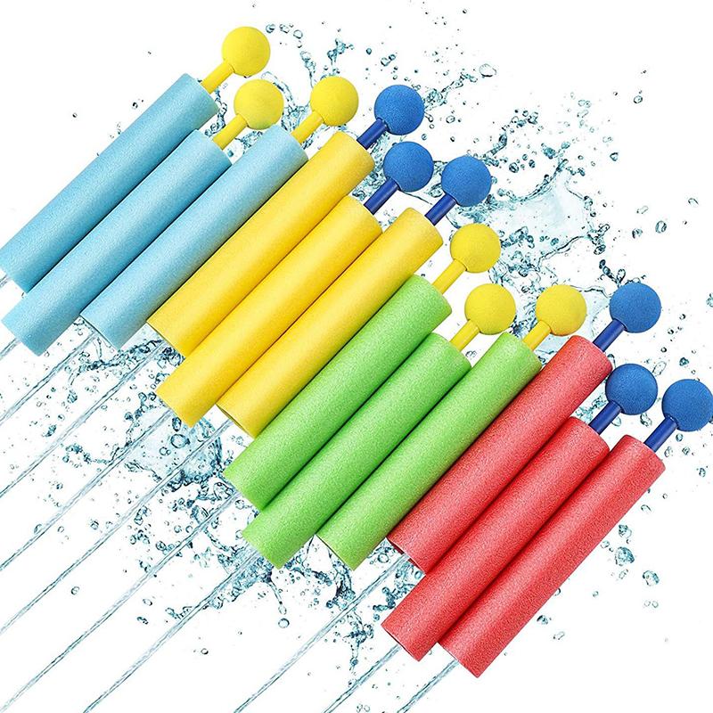 1-6PCS/Pack EVA Water Blaster Mixed Colors Foam Water Gun Portable Water Spray  Outdoor Pool Beach Garden Party Rewards Gift ZYF