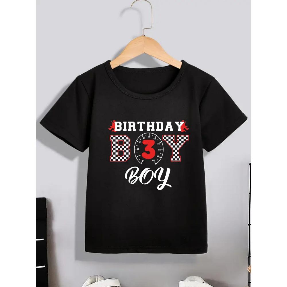 Fun Racing Birthday Summer Children's Casual Cotton Comfortable Short Sleeve T-shirt