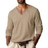 Men's  V-Neck  Leisure  Sports  Long  Sleeves  Upper  Garment