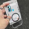 Case for TECNO SPARK 7T,7 Minimal Semi-Transparent Magnetic Casing Raised Electroplated Lens Bezel Anti-Slip Drop Resistant Protective Shell