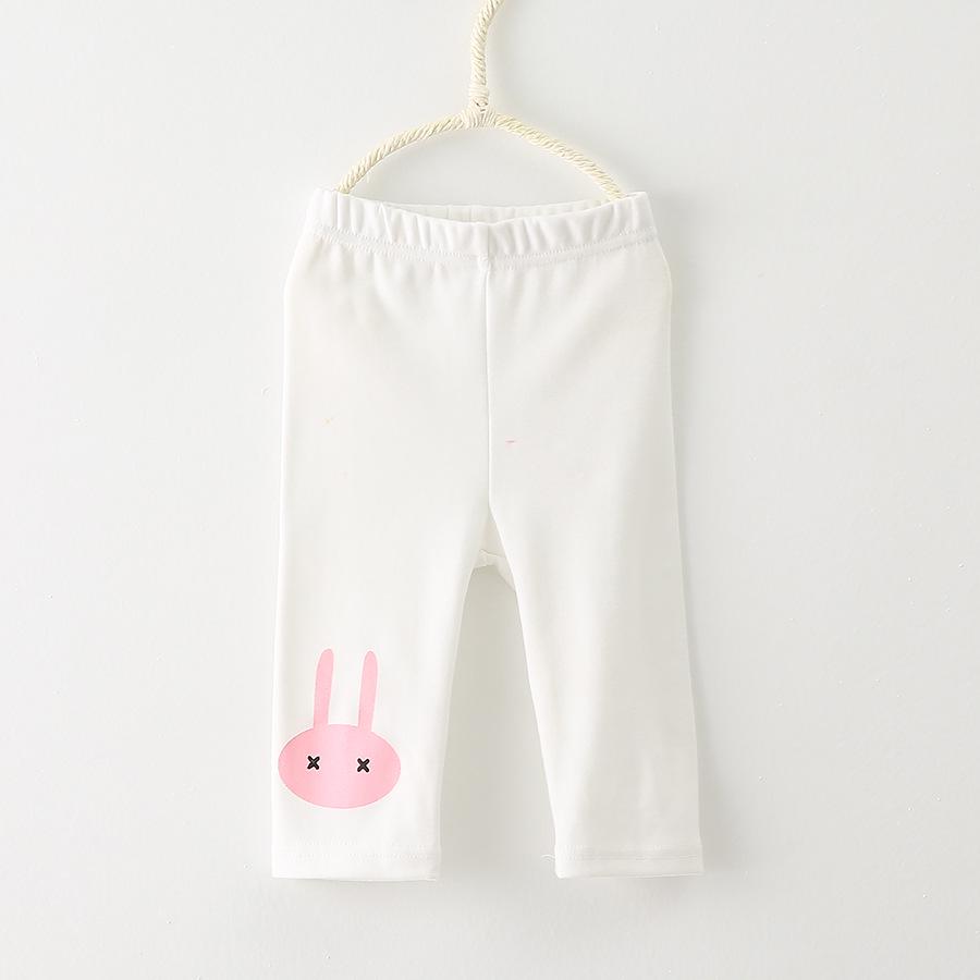 Summer 2022 Girls' Cartoon Rabbit Leggings, S/M/L - Thin Modal Mid-Length Pants