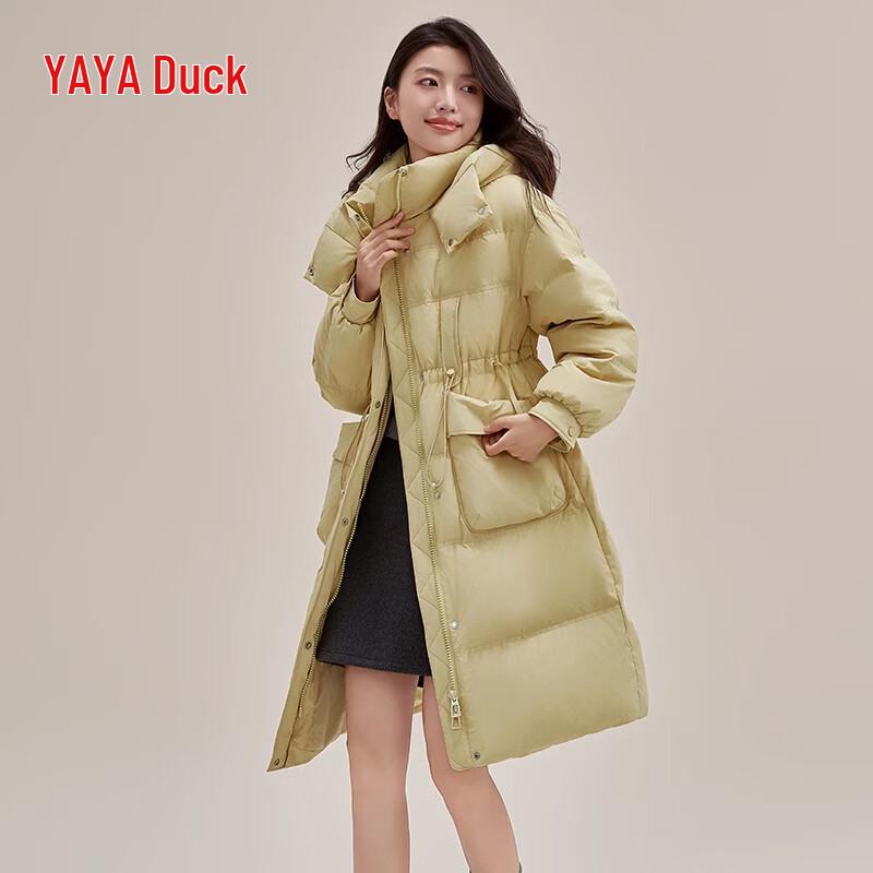 YAYA Women s 2024 Hooded Long Down Jacket S