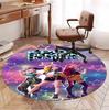 KPop Demon Hunters Pattern Round Rug, Indoor/Outdoor Mat, for Picnic, Gameroom, Bedroom, Office, Living Room, Home Decor Carpet, Birthday Gift