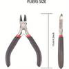 3 in 1 Jewelry Pliers Set with Side Cutting Round Nose Pliers Flat Nose Pliers Polishing Tools Equipment for Crafts Supplies