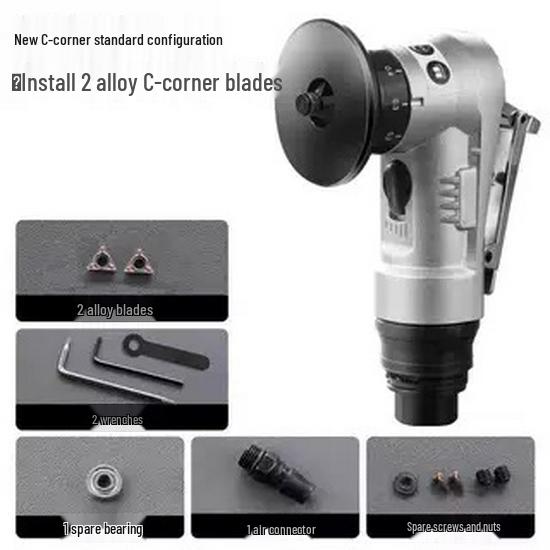 45° Woodworking Pneumatic Burr Trimmer Chamfering Handheld Metal Edge Grinder
