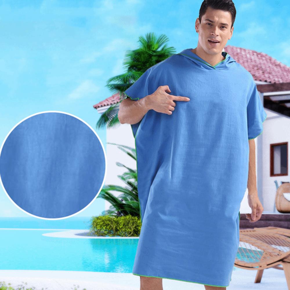 Hooded Swimming Dry Towels Microfiber Beach Poncho Towels Quick-drying Swimming Towels  Bath