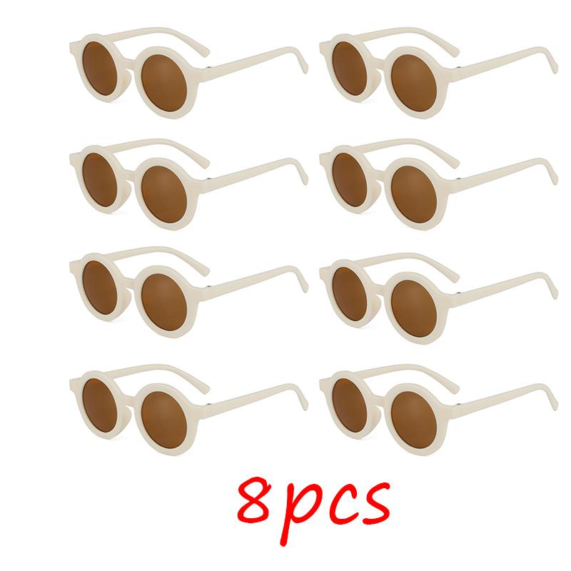 Children'S Sunglasses Inset Style  Round Frame 1-7 Year Old Baby Sunglasses Sun Shading Sun Protection