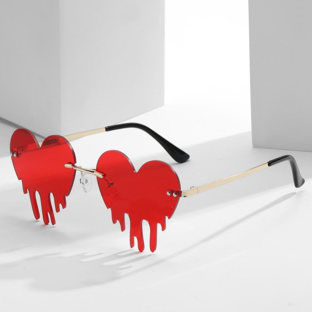 A Pair Of Pc New Trend Personalized Sunglasses Love Tears Water Drops Love Tears Metal Rimless Trimming Sunglasses