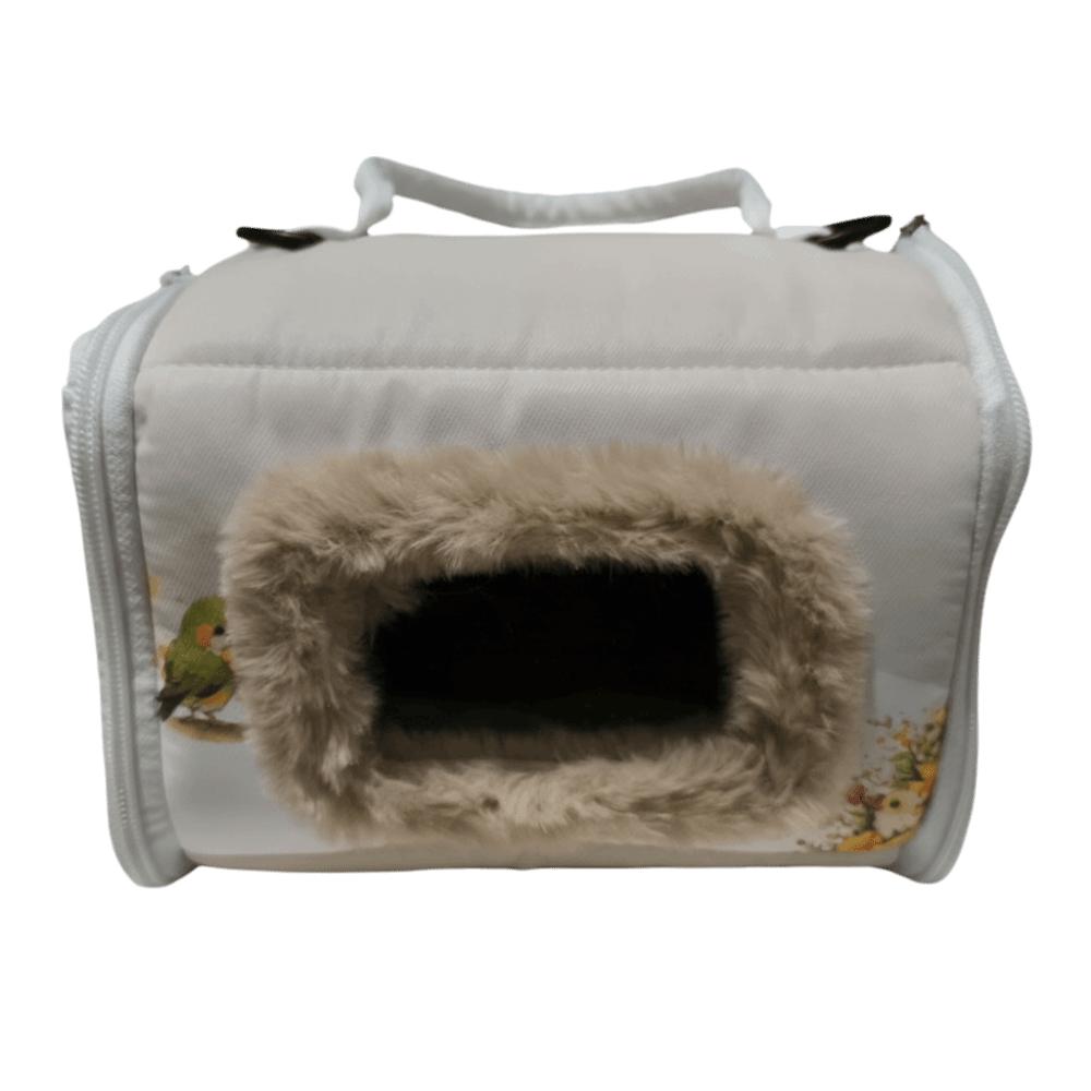 Thicken Bird Travel Cage Warm Parrot Handbag Cartoon Pattern Bird Cotton Nest  Winter S белый
