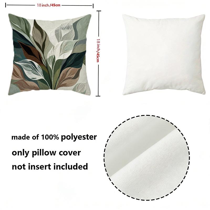 Boho Tropical Leaf Print Throw Pillow Covers Pattern Cushion Cover Suitable For Sofa Bedroom Car Pillow Cover