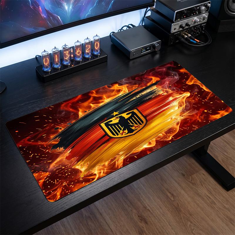 Germany Football Crest Mouse Pad, Extended Non Slip Rubber Desk Mat for Gaming Office Laptop Fan Gift