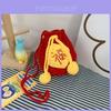 Adorable Red Handcrafted Knitted Crossbody Bag For Kids Stylish Mini Fortune Bag