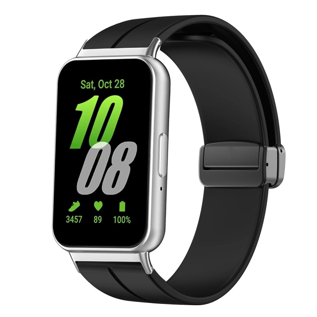 Magnetický pásek pro Samsung Galaxy Fit 3 Pásek Kovový konektor Náramek pro chytré hodinky Correa Galaxy Fit3 Silikonový pásek Příslušenství