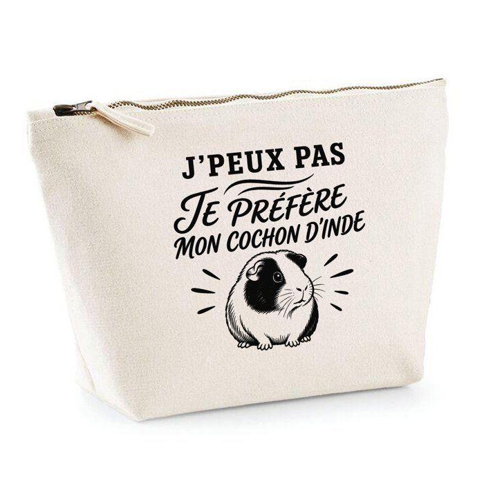 Trousse de toilette - PLANETEE - J'peux pas minimaliste - Beige - 100% coton - 3 L