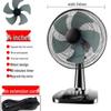 CHUGOUXIANG 14-inch Quiet 5-Blade Table & Floor Fan CN Plug (adapter Included)