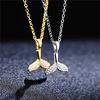 Jewelry Gifts Chain Dolphins Pendant Fish Tail Necklace Silver Gold Color