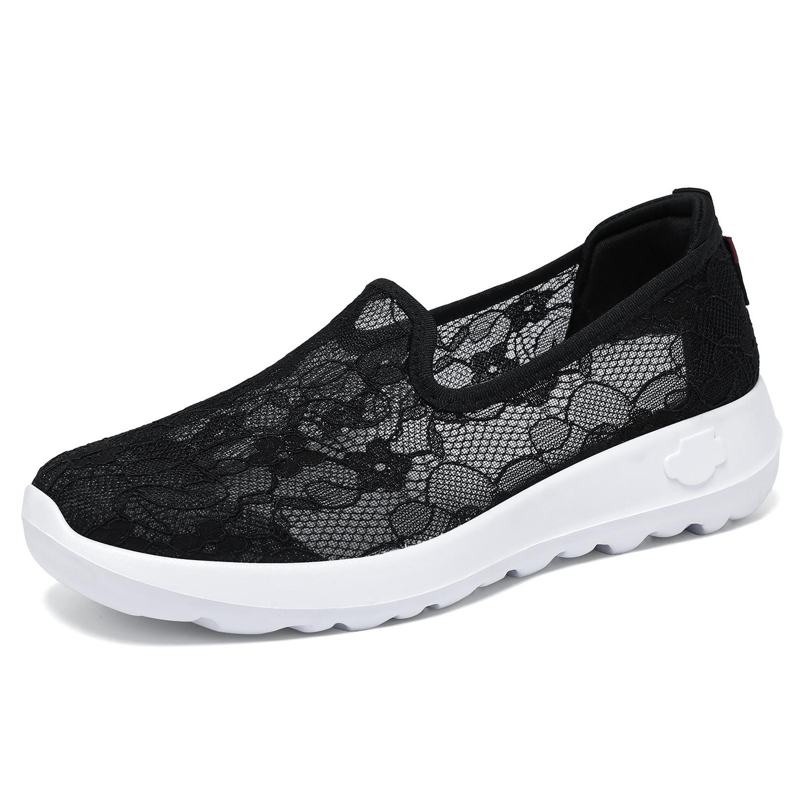 

Женская обувь Универсальная Весенняя Сетчатая Обувь для ходьбы Дышащая Повседневная обувь Обувь на плоской подошве Мамины туфли Повседневная ежедневная Удобная Легкая Кроссовки 36