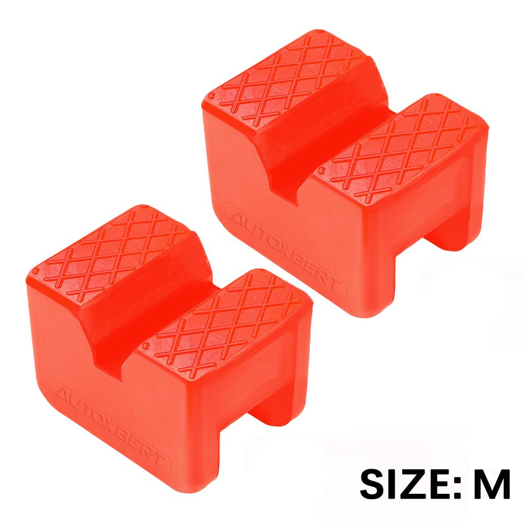 2Pcs Universal Slotted Jack Pad Adapters Car Lift Support Block with Frame Rail & Pinch Weld Protector with Anti-Slip Grip Safe