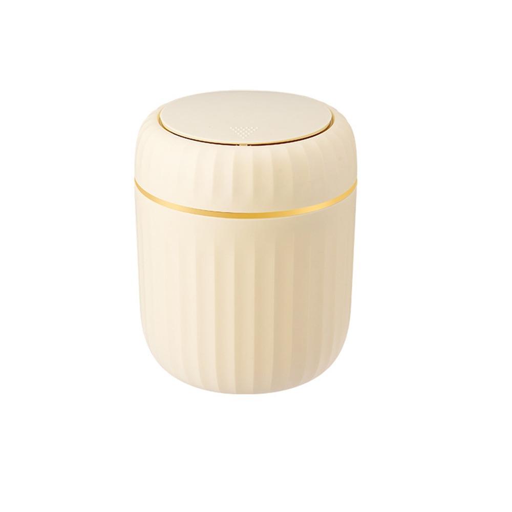 Round/Triangle Small Trash Can with Lid Non-slip Plastic Waste Bin Garbage Organizer  Car