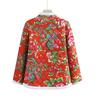 Women's Retro Ethnic Tang Suit Cotton-Padded Jacket with Floral Design & Chinese Frog Buttons - Thick Winter Coat