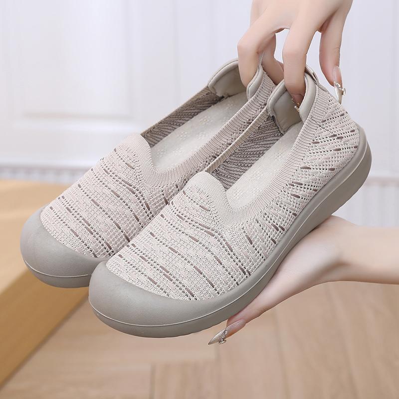 Ladies'  New Lazy Walking Shoes Soft Bottom Anti-Slip Single Shoes Casual Comfortable Slip-On Free Shipping'S Shoes