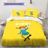 Pippi Longstocking Pattern Bedding,Quilt Set Quilt Cover Pillowcase Home Birthday Gift (1 * Duvet Cover + 2 * Pillowcase, Without Core)