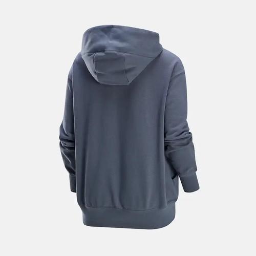 Nike Women's Hooded Casual Loose Sweatshirt In Grey-Blue