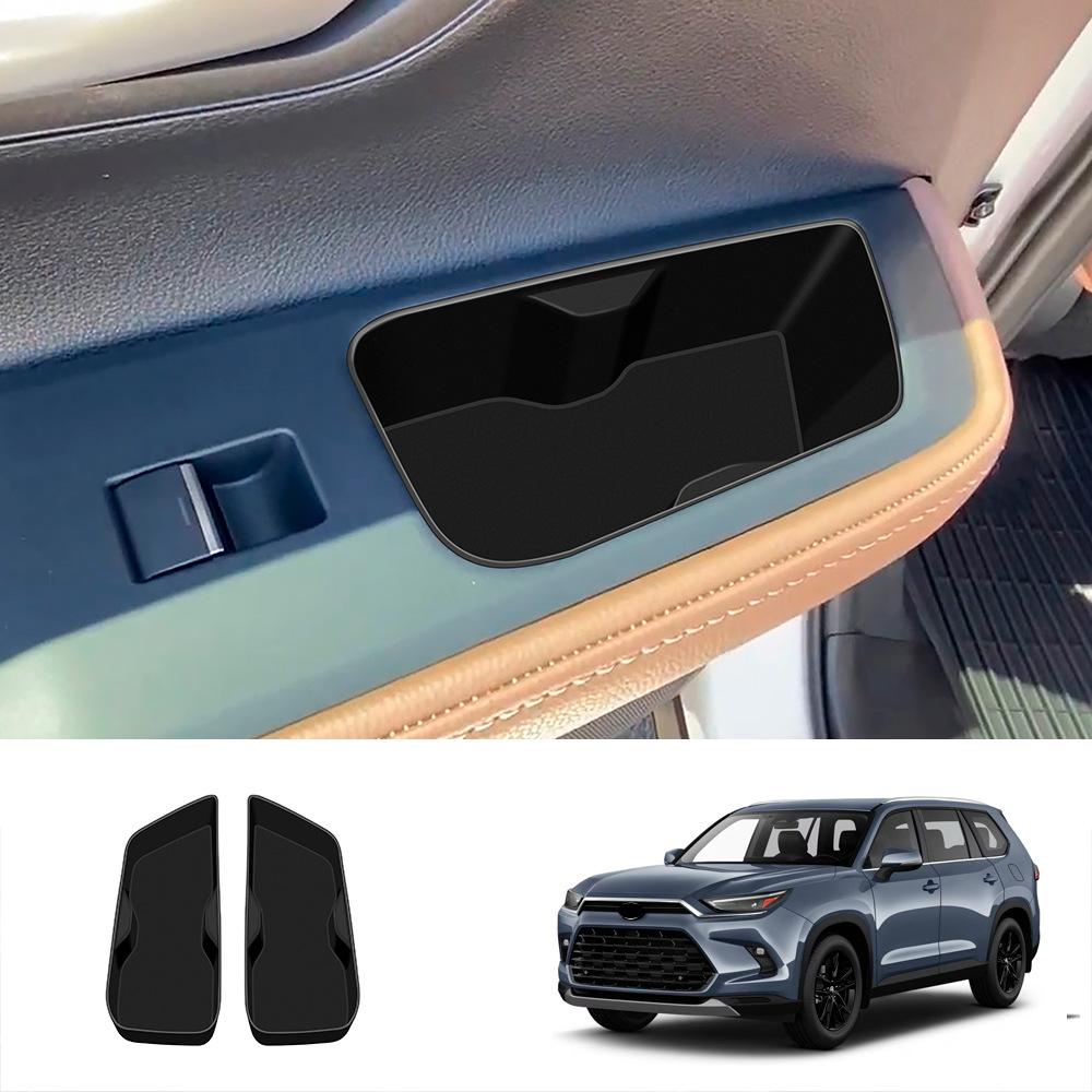 LHD for Toyota Grand Highlander 2024 2025 Silicone Rubber Center Conlose Gear Shift Panel Car Front Rear Water Cup Holder cover
