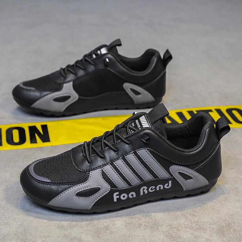 Summer mesh breathable casual shoes sports running black soft-soled labor insurance shoes