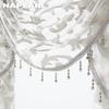 1PZ NAPEARL Nastro Pieghettato a Tirare Colorato Tenda in Tulle Stile Semplice Spessa Trasparente Tenda da Finestra Per Soggiorno Cucina Decorazione Casa