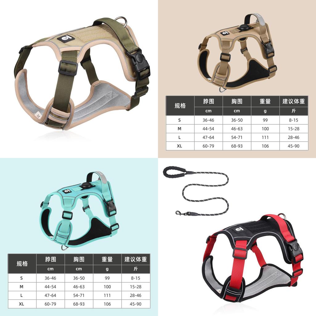 Large Dog Chest Harness With Adjustable Oxford Material For Training And Control