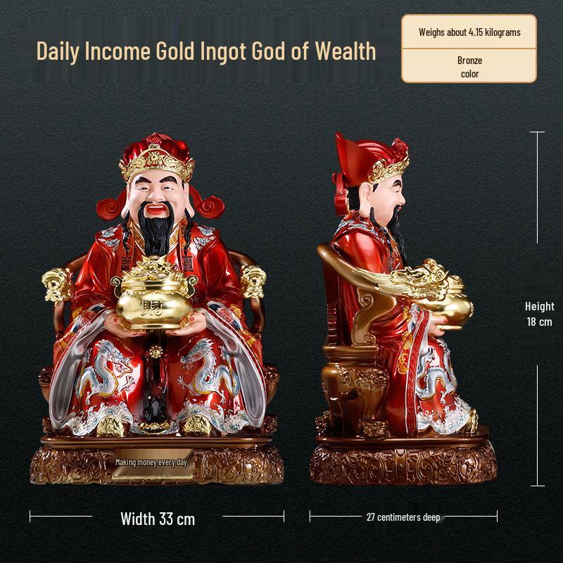 Eight Directions Wealth God Statue for Home Worship - Attract Prosperity for Shop and Company Openings