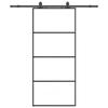 VidaXL Porte coulissante kit de quincaillerie noir 90x205 cm verre ESG, porte intérieure, porte de grange intérieure, porte 3375798