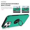 16 Plus Ring Holder Plastic Hard Shell Phone Case for IPhone 16 15 14 13 12 11 Pro Max XS X XR 7 8 Magnetic Shockproof Cover