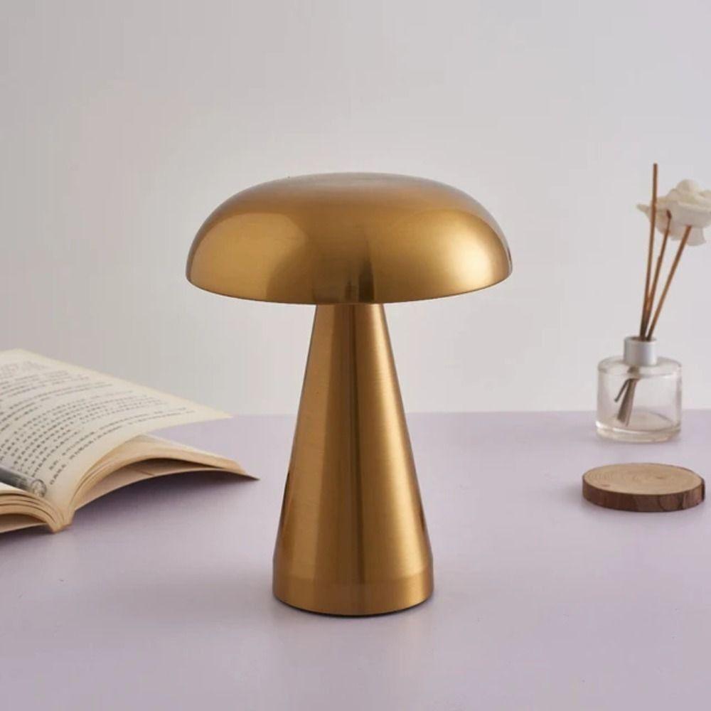 Touch Sensor LED Table Lamp Rechargeable Mushroom Lamp Retro Bar Table Lamp  Bedside