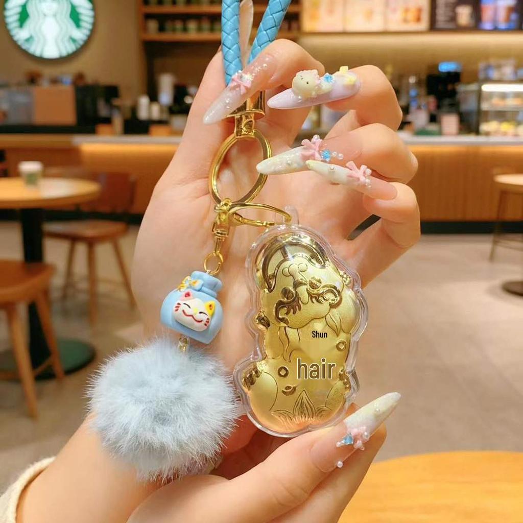 2026 Year of the Horse New Style Gold Pixiu Money Pendant Keychain Charm