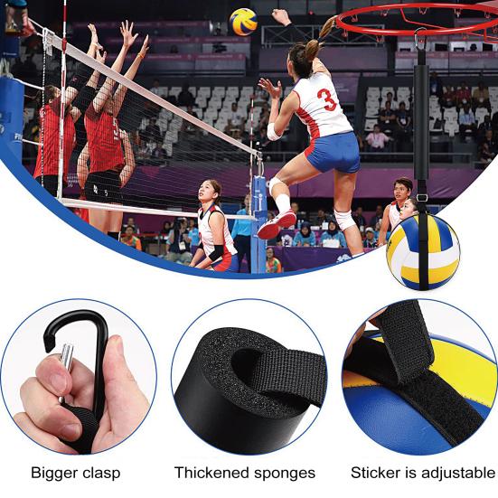 Volleyball Spike Trainer Adjustable Volleyball Attack Practice Hanging Belt Jumping Arm Swing Spiking