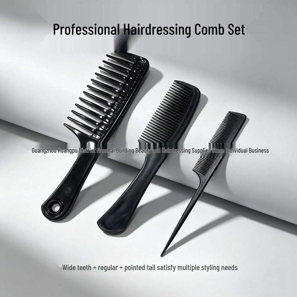 Men's Wide-Tooth Textured Comb for Hair Styling