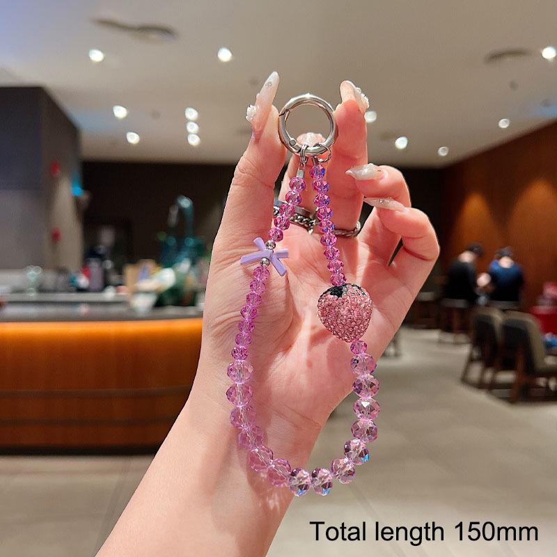 

Радужная дофаминовая цепочка для телефона из бусин, брелок, градиент, женский кулон для сумки, подвесной, маленький подарок