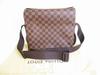 Authentic Damier Brown Leather Messenger Crossbody Bag Naviglio #9733  Refurbished