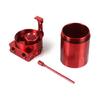 Universally Baffled Aluminum Oil Catch Can Tanks 2-Port Reservoir with Drain Valves Breather Cylinders Filter
