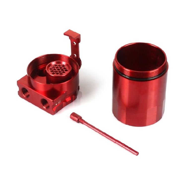 Universally Baffled Aluminum Oil Catch Can Tanks 2-Port Reservoir with Drain Valves Breather Cylinders Filter