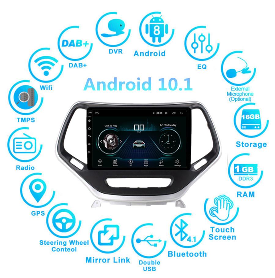 Bærbar Carplay Skærm Til Jeep Cherokee 2013-2020