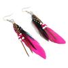 Bohemian Women Indian Feather Beads Tassel Dangle Hook Earrings Jewelry Gift