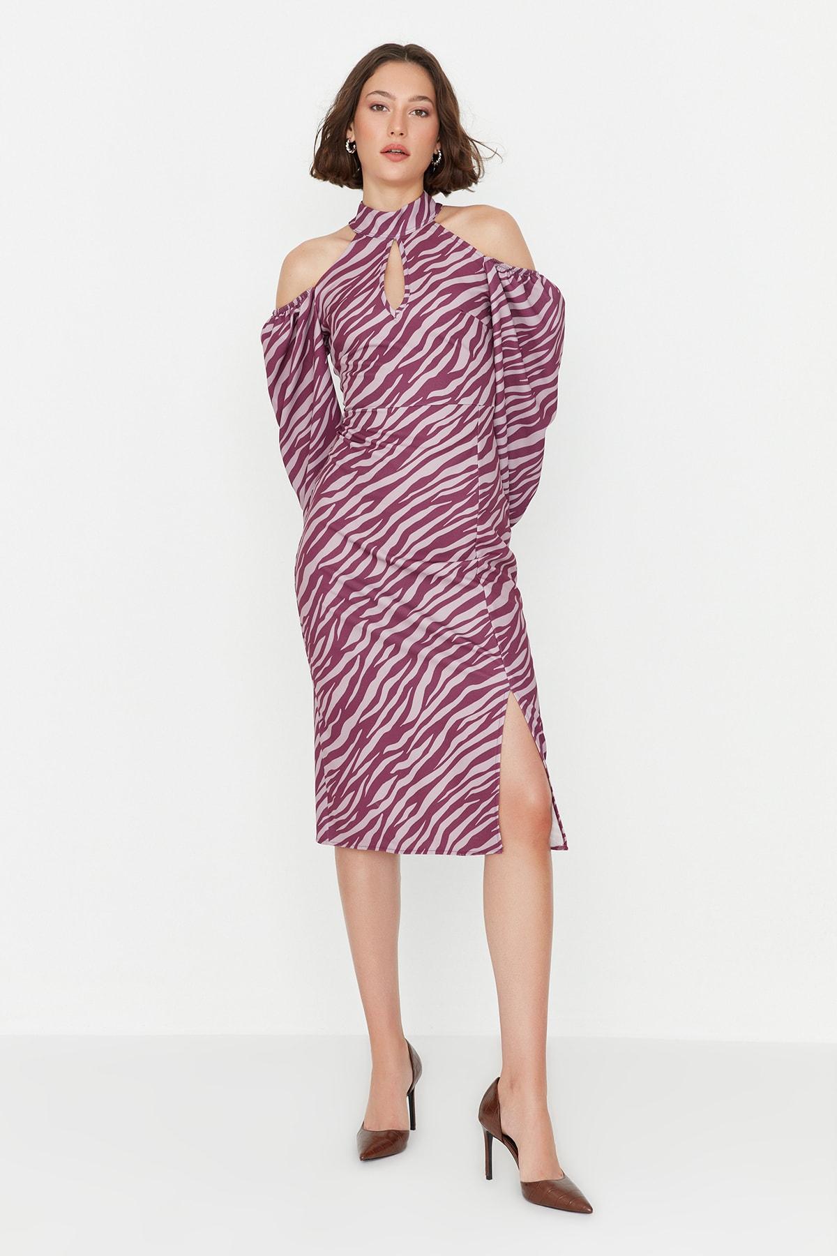 

Платье - Фиолетовый - А-силуэт